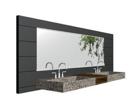 spiegel mit zwei waschbecken